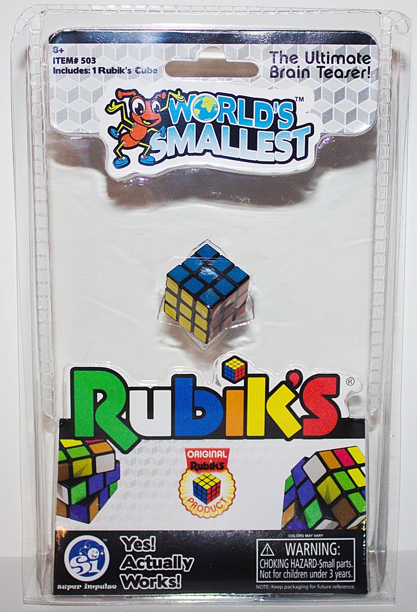 World's Smallest Rubik's Cube Working Brain Teaser Micro Toy Super