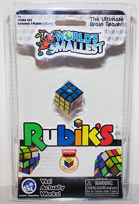 World's Smallest Rubik's Cube Working Brain Teaser Micro Toy Super
