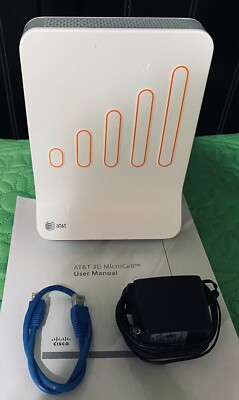 Cisco 3G MicroCell Wireless AT&T Cell Phone Signal Booster DPH153-AT Cable + Acc