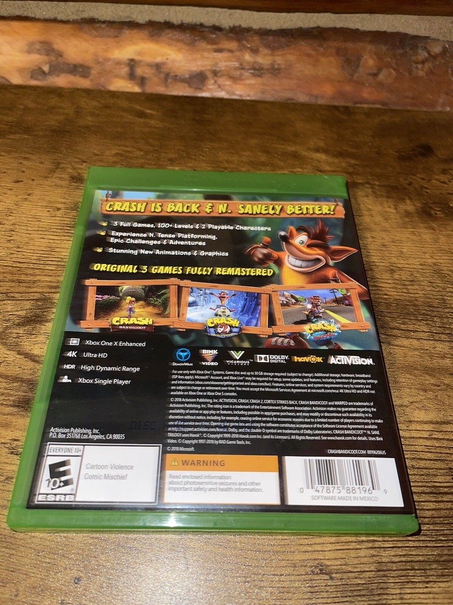 Crash Bandicoot N. Sane Trilogy - Microsoft - Xbox One | eBay