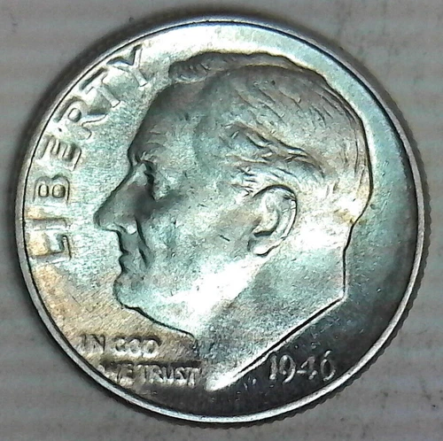 BU 1946  D Roosevelt dime Great type set  piece FREE shipping inside the USA #2