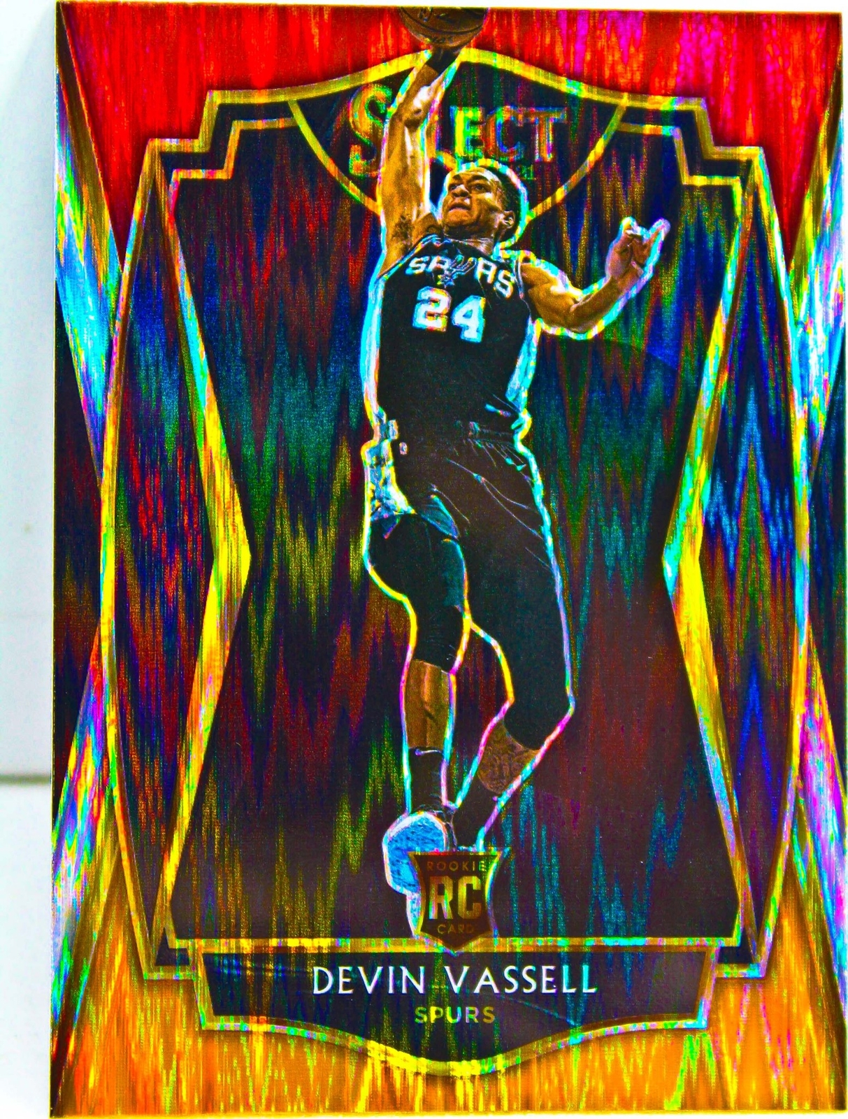 Devin Vassell RC 2020-21 Select Red White Orange Flash Prizm Rookie Card#179