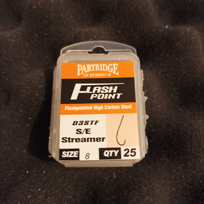 Partridge  ''flash Point D3STF S/E Streamer Fishing hooks  # Size 8