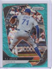 2020 Panini Prizm Teal Wave Prizm RC #3 T.J. Zeuch Toronto Blue Jays