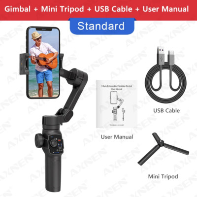 HQ4 3-Achsen Handheld Gimbal Stabilisator - Smart Follow für iPhone 14 Pro, Xiaomi