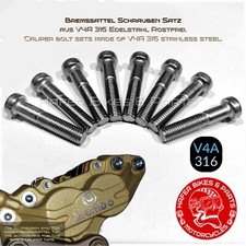 Ducati Monster S4r 996 Stainless Steel Caliper Bolts Brembo Calipers S1x8 