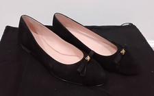 Stuart Weitzmen Suede Accent Logo Bow Shoe Size 5.5