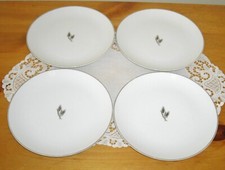 Vintage Fukagawa Arita China 7 1/2" Plates Hand Painted Silver Wheat 928 Setof4