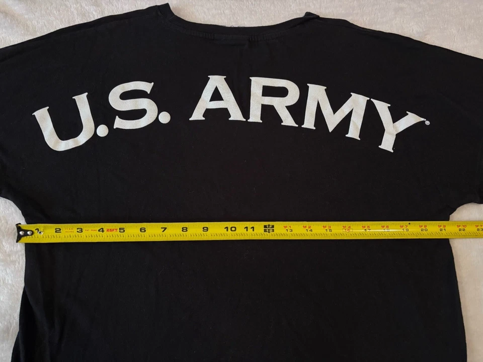 US ARMY Shirt Small Black Spirit Jersey Long Sleeve Black Knights Military Y2K - Image 3 of 4