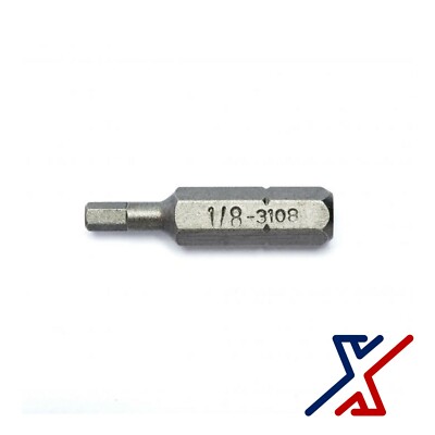 1/8'' Hex Driver Bit, 1'' Long by X1 Tools (3 Bits to 48 Bits)