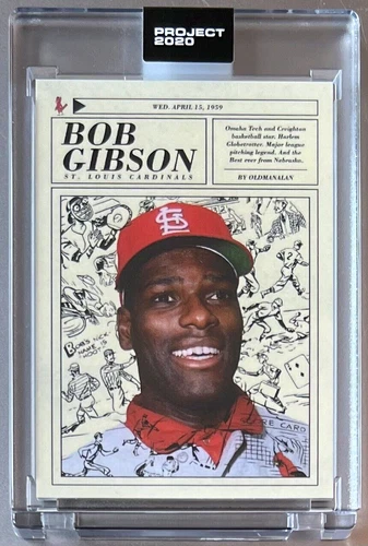 TOPPS PROJECT 2020 #323 BOB GIBSON by OLDMANALAN 1959 CARDINALS ** FREE SHIPPING
