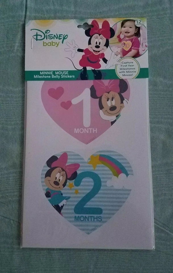 Disney Mickey Mouse Hito Foto utilería Vientre Pegatinas 12 piezas, Bebé, Edad 0-12M Foto 4 de 4