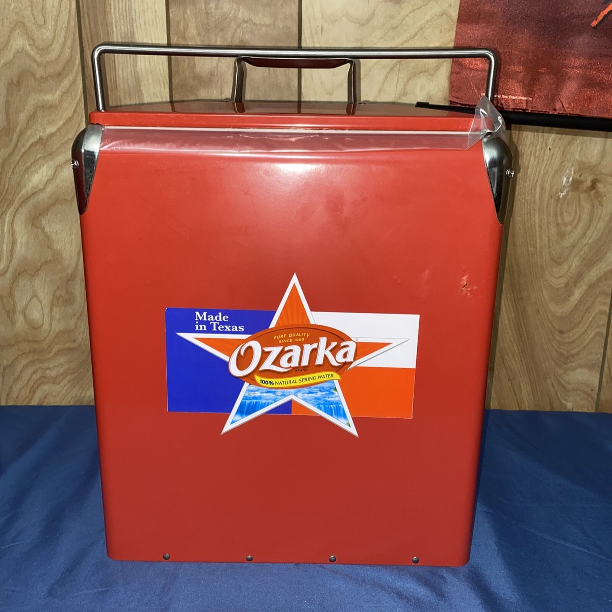 Ozarka Promotional Metal Cooler With Bottle Opener Read Has Rust