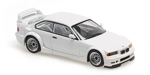 BMW M3 E36 GTR Minichamps 1/43 miniature haut de gamme en métal blanc pour vitrine de luxe