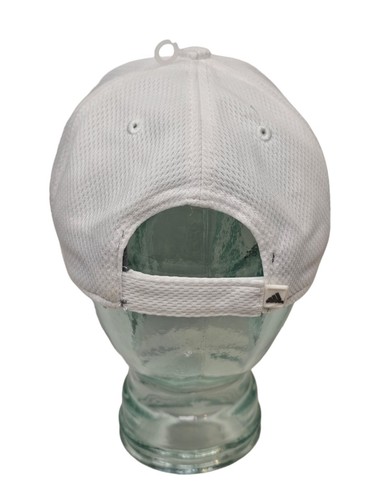 Adidas all White Baseball Hat CLIMALITE Adjustable Strapback Cap Adult NEW - Picture 5 of 10