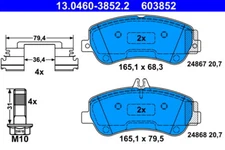 ATE 13.0460-3852.2 BRAKE PAD SET, DISC BRAKE FRONT AXLE FOR MERCEDES-BENZ