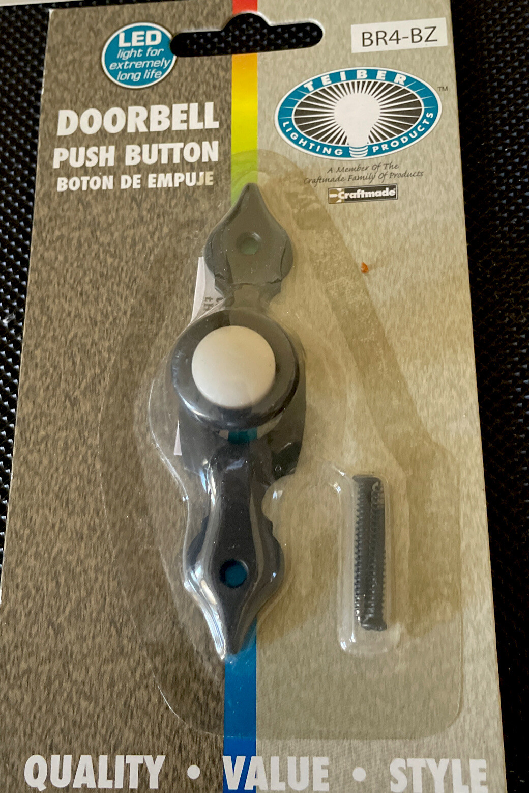 Teiber Craftmade Doorbell Push Button Pewter LED Light 1 Pc eBay