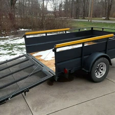 2 Sided Tailgate Utility Trailer Gate & Ramp Lift Assist System 350 Pounds