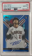 DREW ELLIS #/d /150 AUTOGRAPH ROOKIE PSA 10 2022 TOPPS FINEST AZ D'BACKS LOW POP