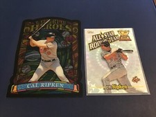 1998 Topps Gallery of Heroes Jumbo Cal Ripken Jr #GH9 & Topps AllStar Rookie #4