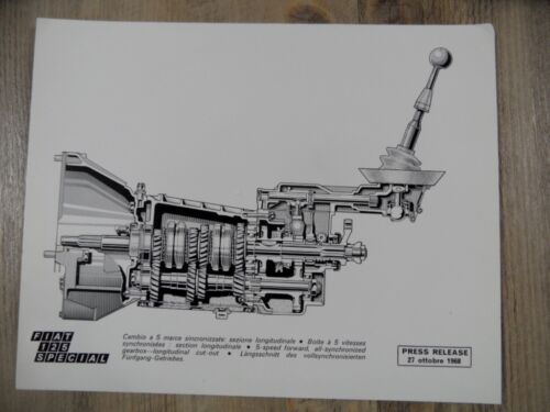 Zeichnung Längsschnitt Fünfgang-Getriebe FIAT 125 Special 10/68 SR917 - Bild 1 von 1