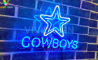 Dallas Cowboys Man Cave Acrylic 14"x10" Neon Light Sign Lamp Sports Wall Decor