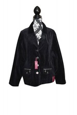 Gitano Nwt Black Corduroy Coat Soft Corduroy Womens Plus Size 22w