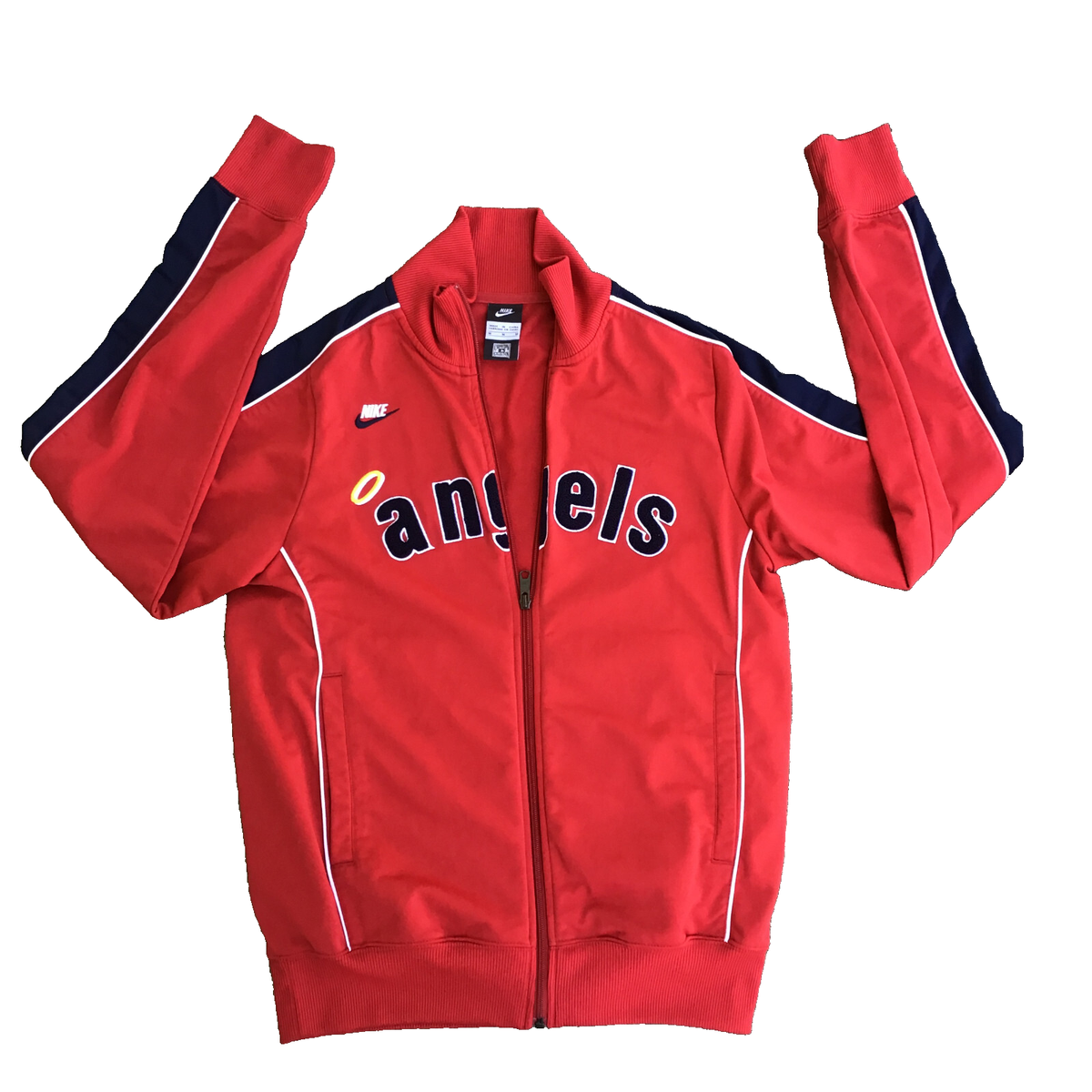 Nike MLB Anaheim Angels Full Zip Track Jacket Men Medium Red Los