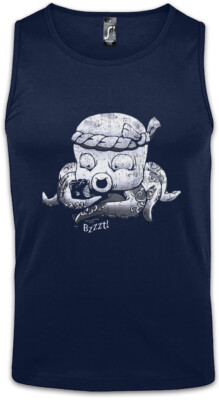 Tattoo Octopus Herren Tank Top Tintenfisch Art Tätowierer Artist Studio Comic