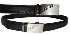 Men's belt. leather dress belt w/ auto lock sliding buckle XL belt strap new