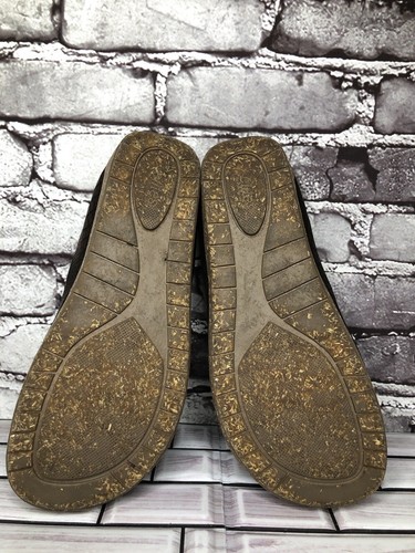 Elite By Walking Cradles Brown Leather Croc Comfort SlipOn Cork Clogs Women Sz 8 - Picture 10 of 21