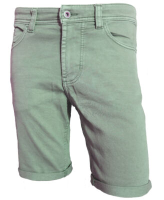 hattric Jeans Bermuda Stretch Five Pocket grün Denim Saumumschlag Gr. 30-42 INCH