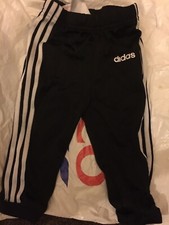 Baby Adidas schwarze Jogger/Trackies/Jogginghose 0-12 Monate Neugeboren