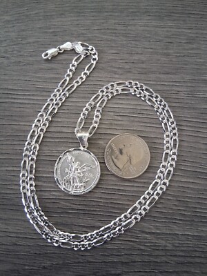 cadena y san miguel arcangel plata 925 24'' larga 3,7mm Anker.