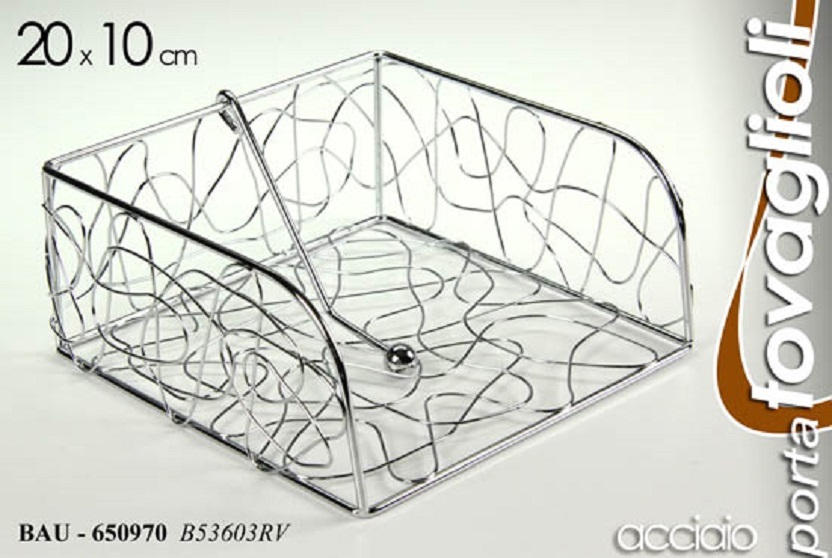 PORTA TOVAGLIOLI CUCINA IN ACCIAIO 20*10 CM CLASSICO BAU-650970