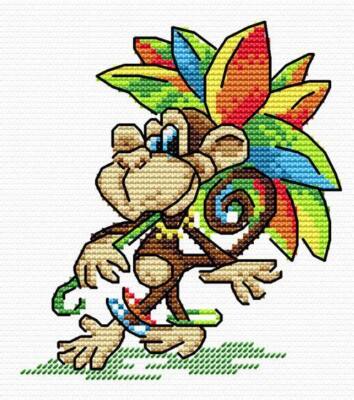 Monkey M-008 / SM-008 MP Studia Counted Cross Stitch Kit