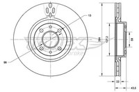 2X Tomex Brakes Bremsscheibe Tx 70-83 FüR Abarth Alfa Romeo Passend FüR Fiat