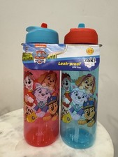 Zak Designs 20oz Paw Patrol Kids Straw Water Bottle, Durable Plastic Renton NEW