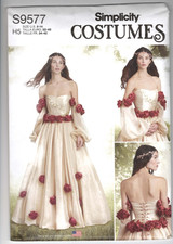 9577 SIMPLICITY - Fantasy COSTUME: CORSET TOP  SKIRT - Sz 6/8/10/12/14