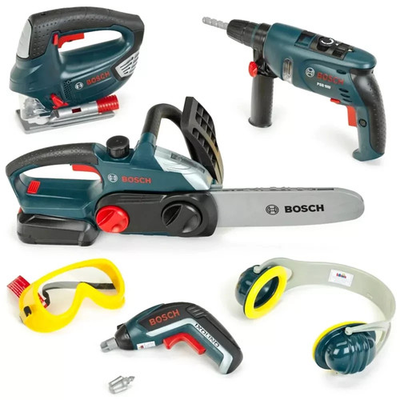 #ad Bosch Big Power 4 Tool Mini Battery Operated Toy Play Set amp; Accessories FREE SHP $89.99