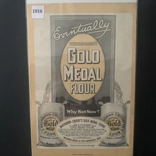 Vintage 1916 Washburn-Crosby's Gold Medal Flour Ad Advertisement