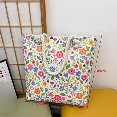 Leinwand Handtasche Mode Blumen Tote Neu Unterarm tasche Frauen - Picture 2 of 20