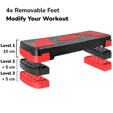 Aerobic Stepper Yoga Step Board Gym Fitness Exercise Cardio Adjustable Blocks