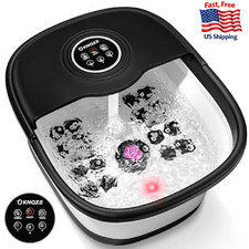 KNQZE Collapsible Foot Spa Bath w/ Heat, Remote, Temp Control, Massage, Bubbles
