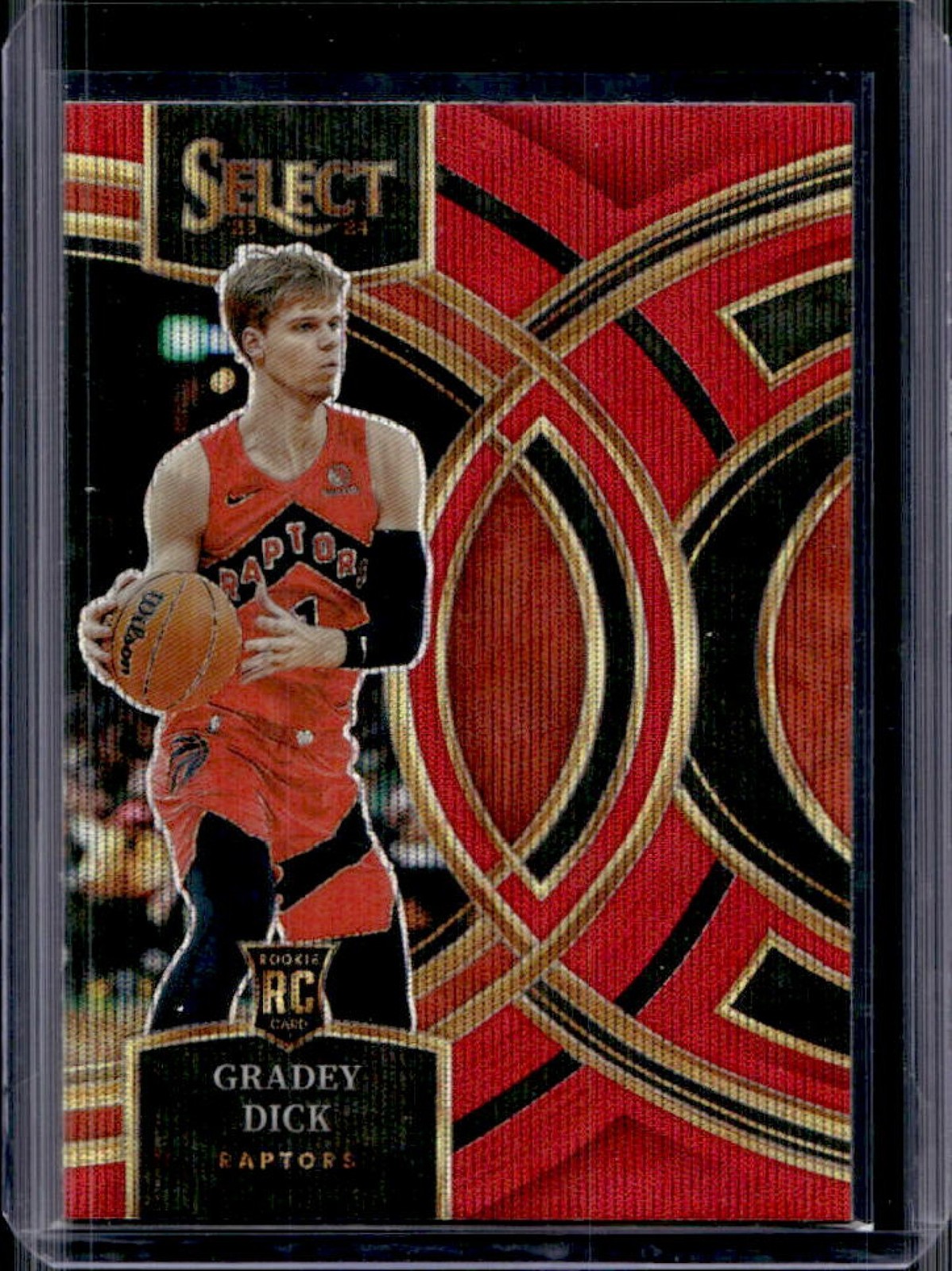 2023-24 Panini Select Gradey Dick RC Red Wave Prizm Premier Level #126 Raptors