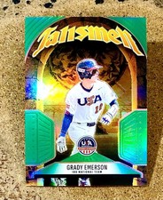 2026 Panini Stars & Stripes Prizm USA Talismen Green Prizm Grady Emerson #2 USA