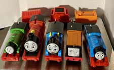 Thomas  Friends Motorized Thomas Percy Rusty James Engines Mixed Lot Train Cars