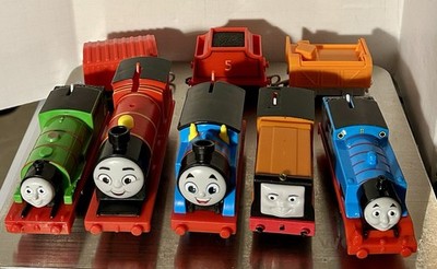 Thomas & Friends Motorized Thomas Percy Rusty James Engines Mixed Lot Train Cars