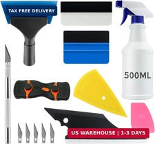 9 Pcs Vehicle Car Window Tint Application Tools Kit Glass Protective Film Instal