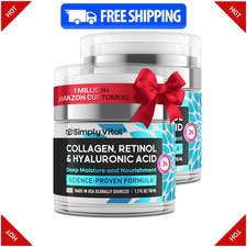 SimplyVital Collagen Moisturizer Anti-Aging Retinol Cream with Hyaluronic Acid